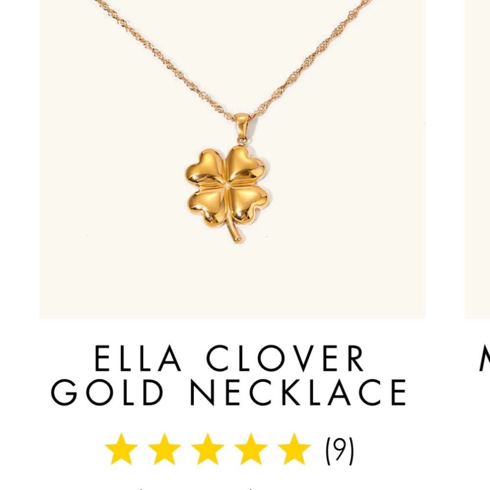 Avaria - ELLA CLOVER GOLD NECKLACE NWT
